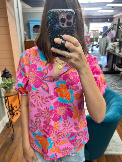 Pink Florals Top