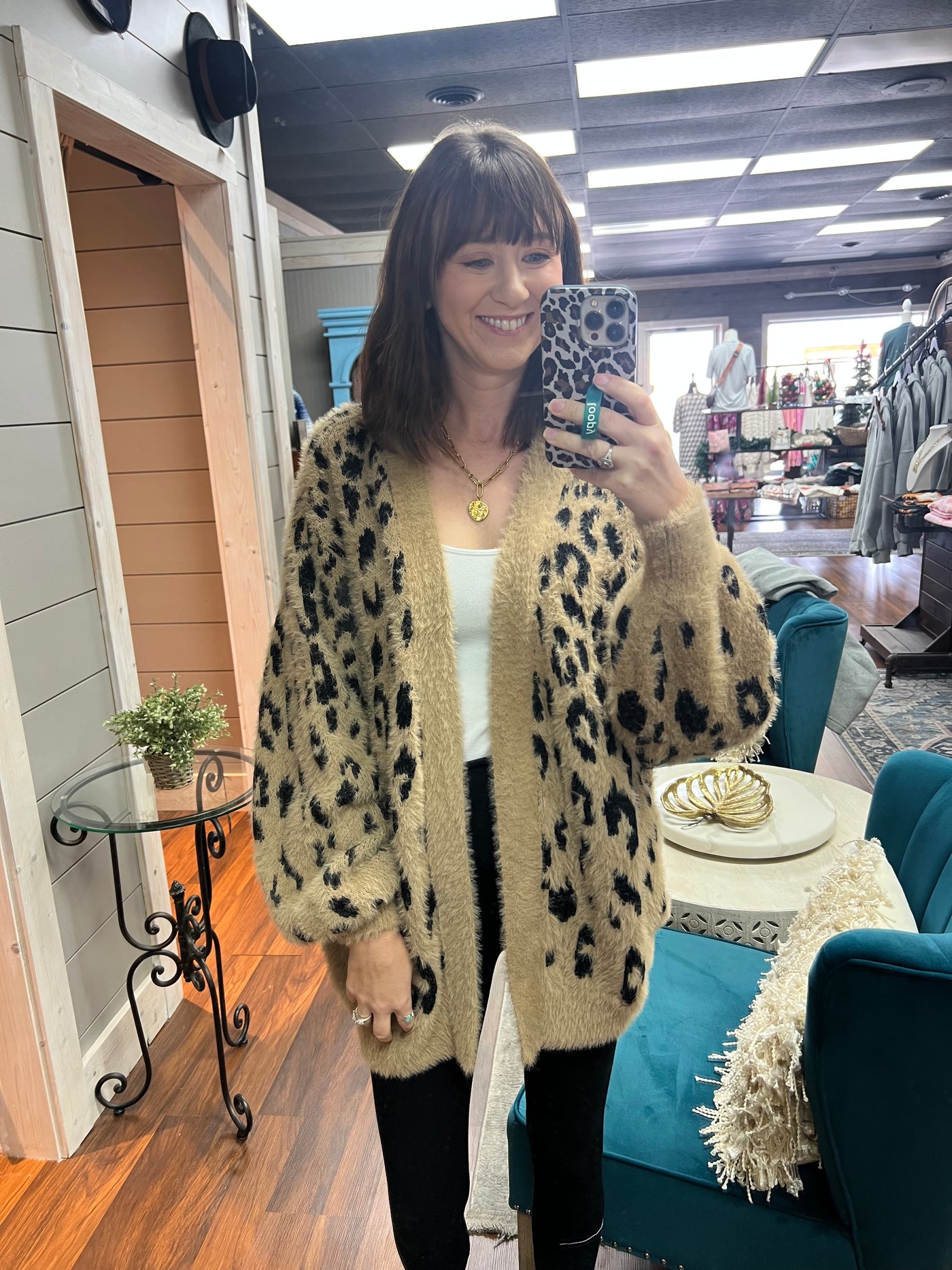 Leopard Sweater Cardigan