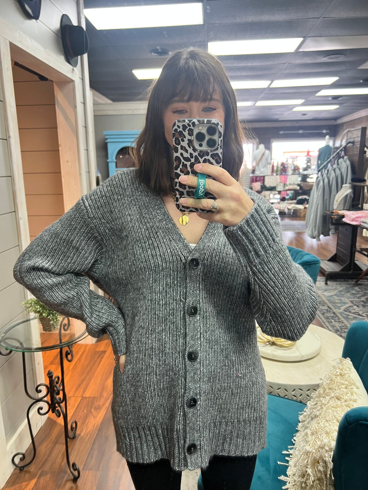 Z Supply Josie Cardigan (Charcoal)