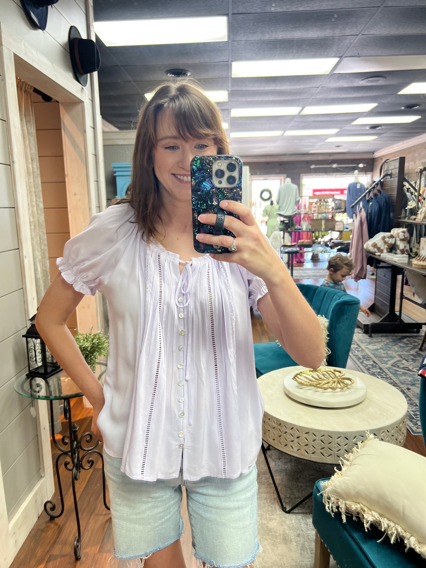 Lilac Ruffle Top