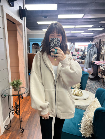 Oversized Hood Jacket (Ecru)