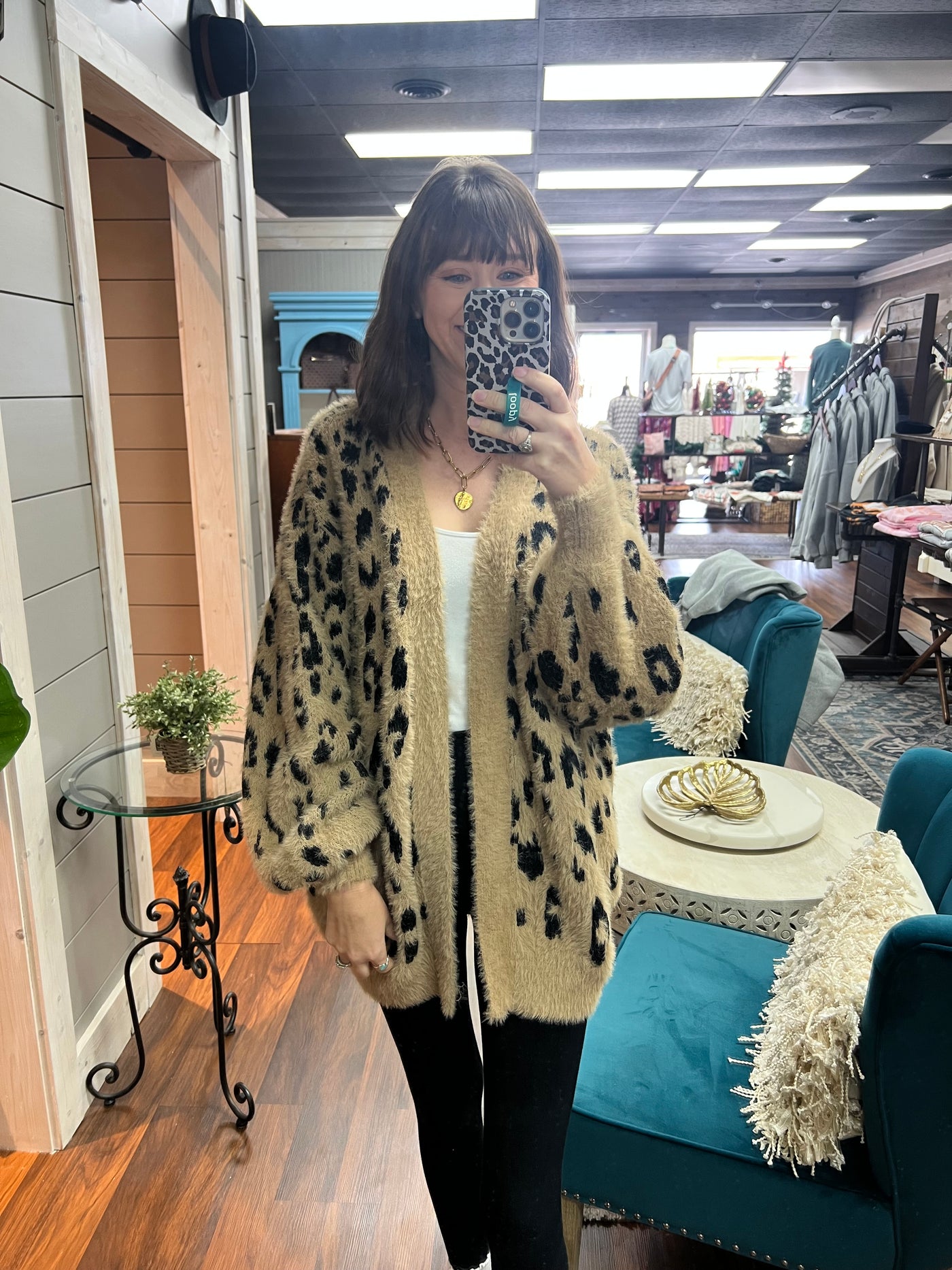 Leopard Sweater Cardigan