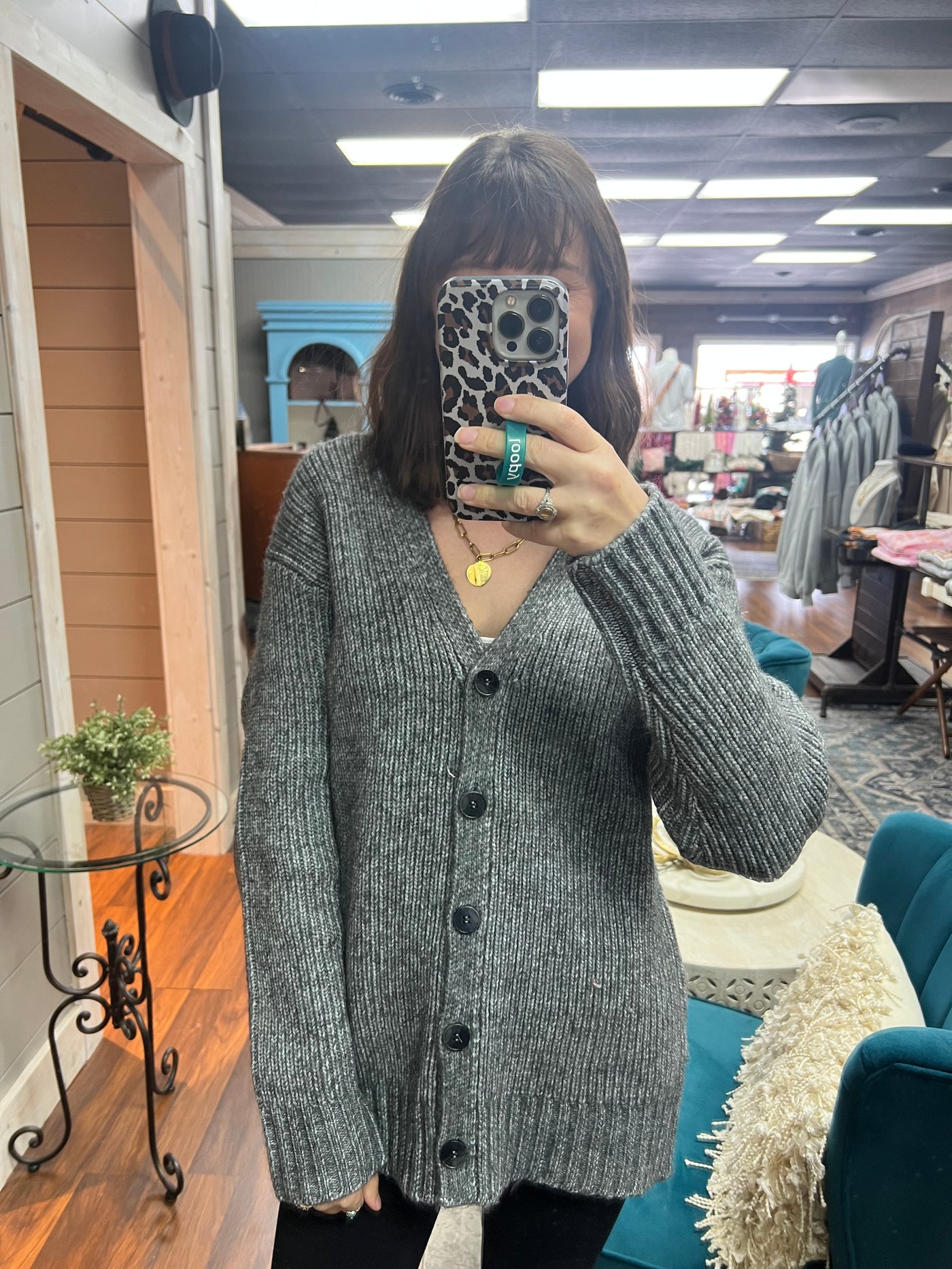 Z Supply Josie Cardigan (Charcoal)