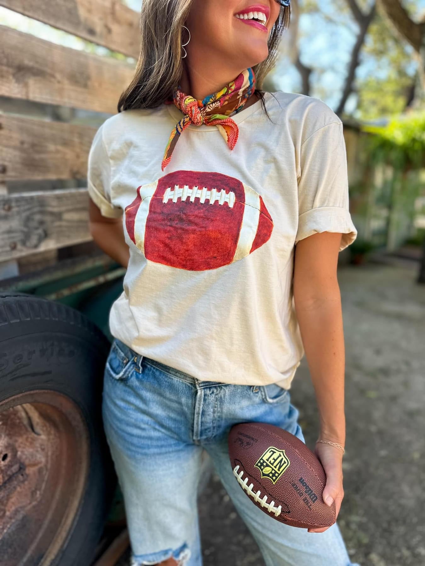 Football Watercolor Tee