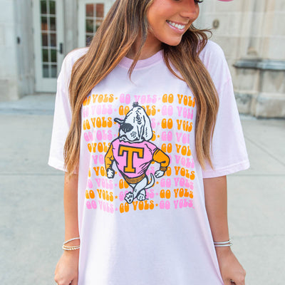 Pink "Go Vols" Smokey Tee