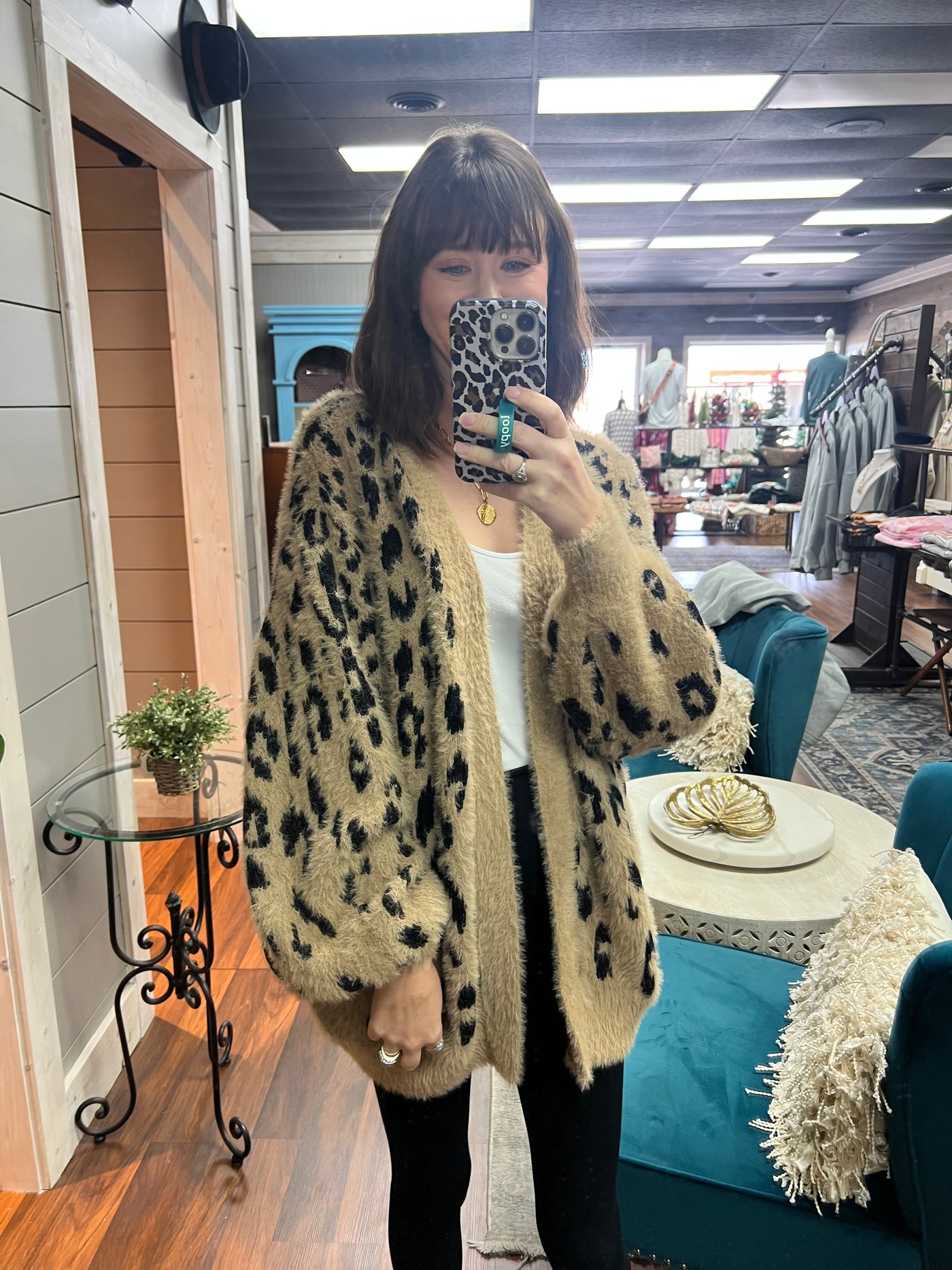 Leopard Sweater Cardigan