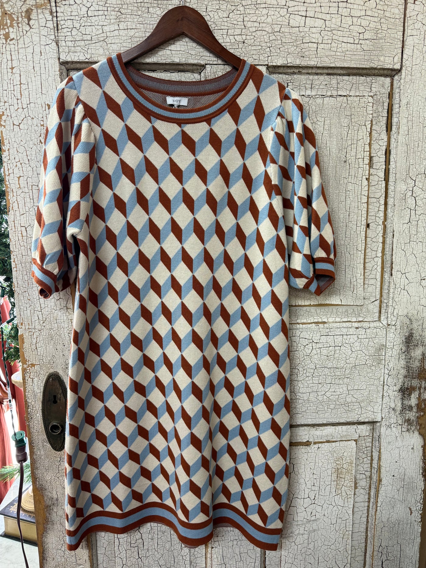 Geo Print Knit Dress