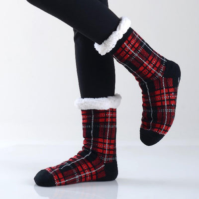 Plaid Sherpa Socks