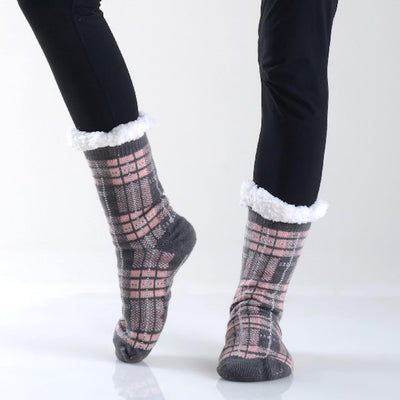 Plaid Sherpa Socks