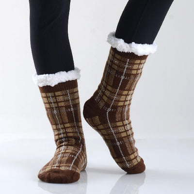 Plaid Sherpa Socks