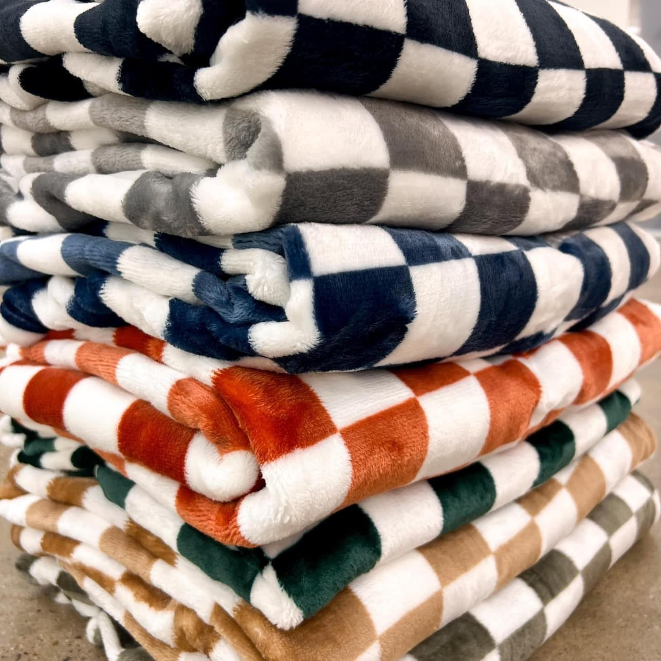 Checkered Fleece Blankets