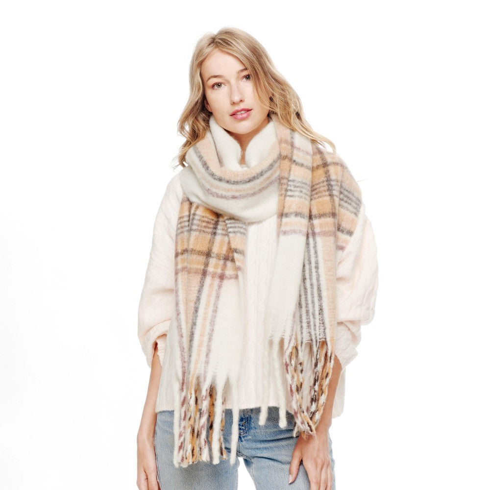 Ivory Fringe Scarf