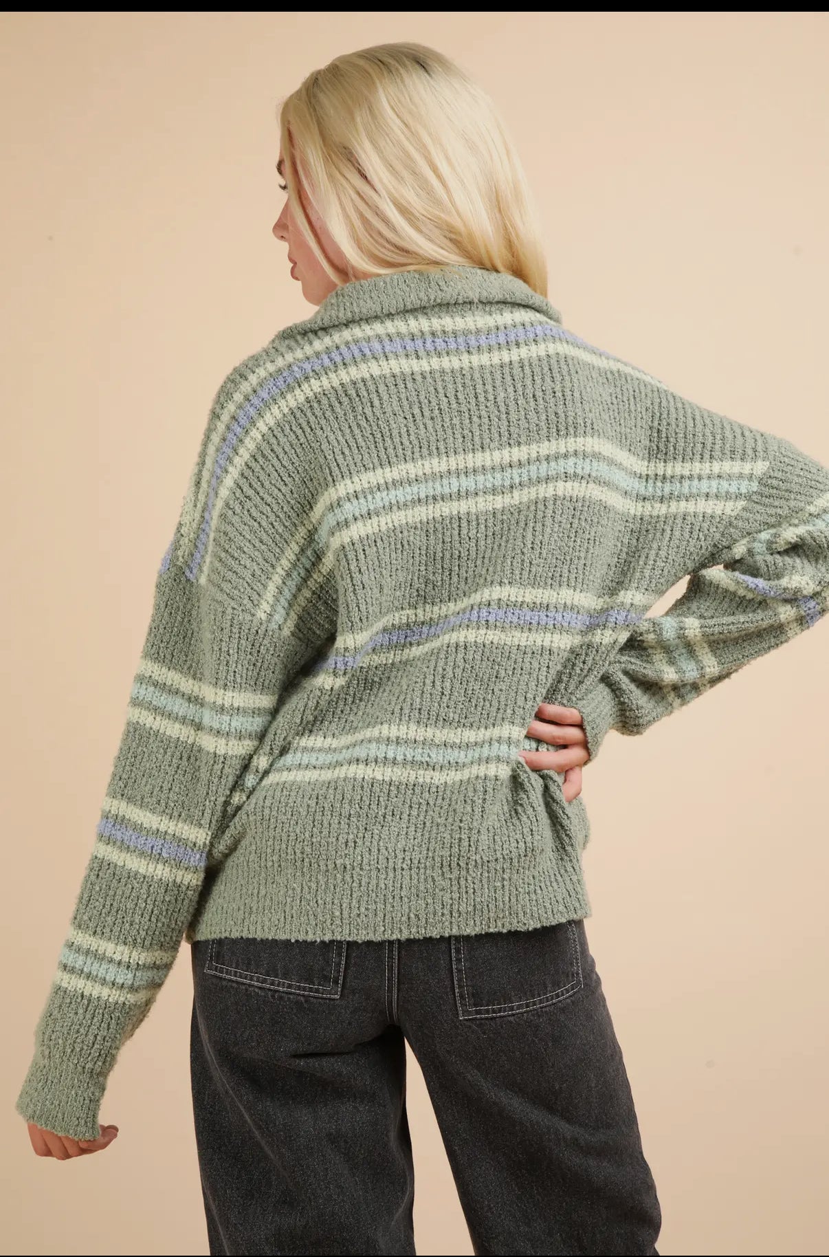 By The Fire Stripe Sweater